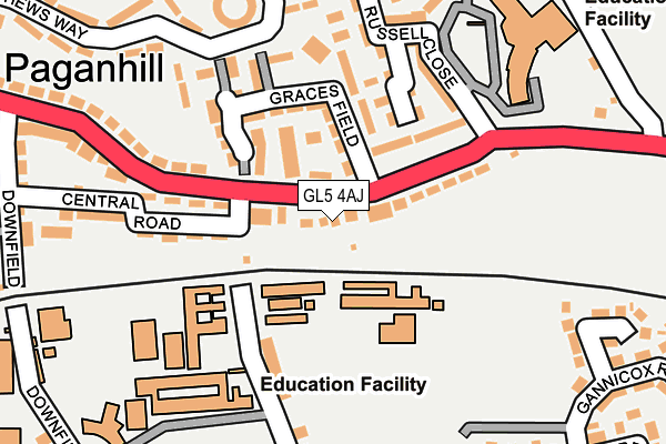 GL5 4AJ map - OS OpenMap – Local (Ordnance Survey)