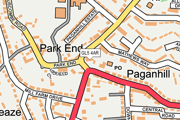 GL5 4AR map - OS OpenMap – Local (Ordnance Survey)