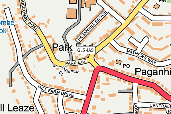 GL5 4AS map - OS OpenMap – Local (Ordnance Survey)