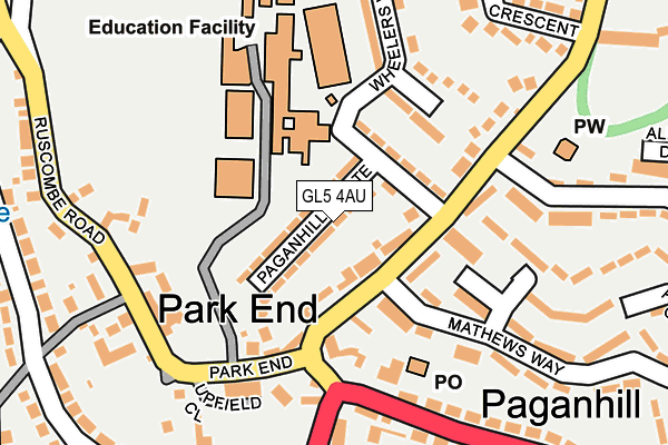 GL5 4AU map - OS OpenMap – Local (Ordnance Survey)