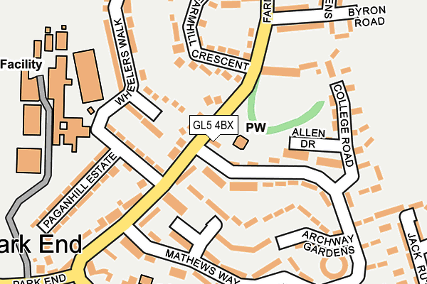 GL5 4BX map - OS OpenMap – Local (Ordnance Survey)