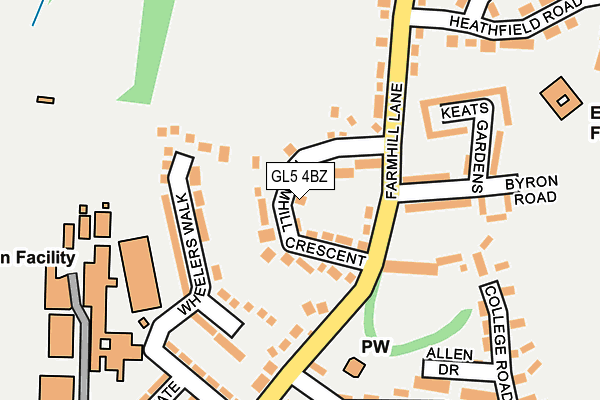 GL5 4BZ map - OS OpenMap – Local (Ordnance Survey)