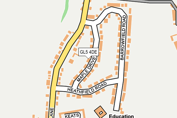 GL5 4DE map - OS OpenMap – Local (Ordnance Survey)