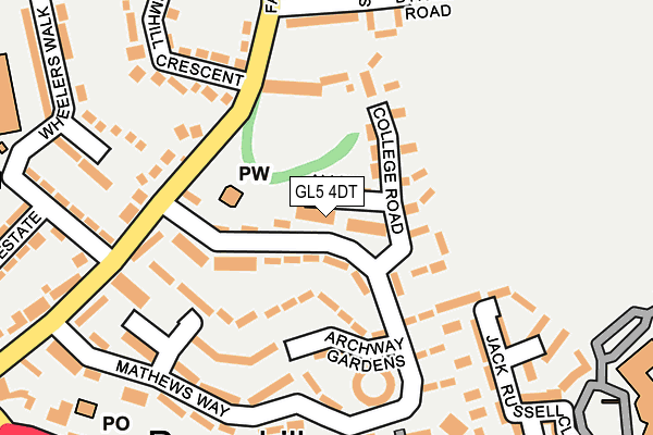 GL5 4DT map - OS OpenMap – Local (Ordnance Survey)