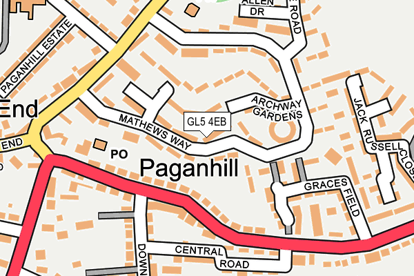 GL5 4EB map - OS OpenMap – Local (Ordnance Survey)