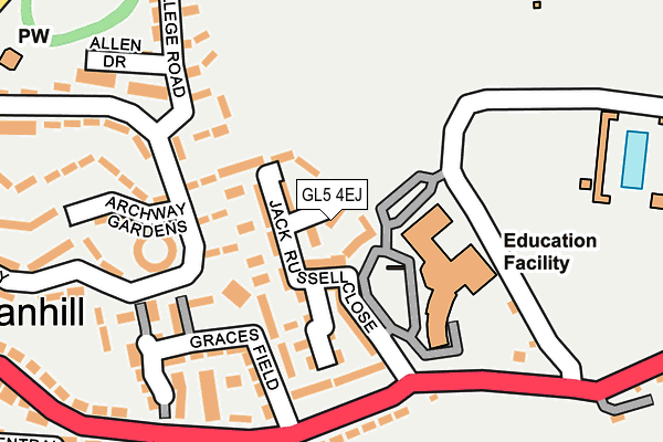 GL5 4EJ map - OS OpenMap – Local (Ordnance Survey)