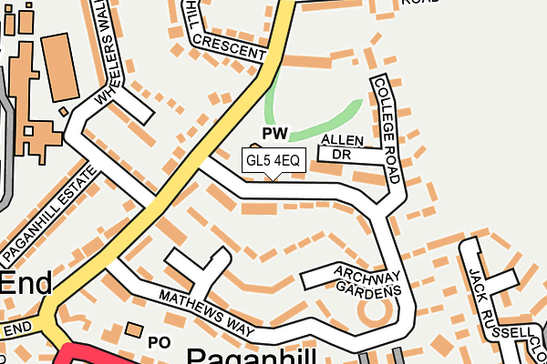 GL5 4EQ map - OS OpenMap – Local (Ordnance Survey)