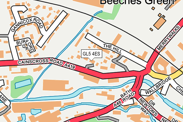GL5 4ES map - OS OpenMap – Local (Ordnance Survey)