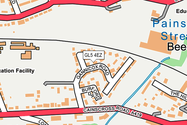 GL5 4EZ map - OS OpenMap – Local (Ordnance Survey)