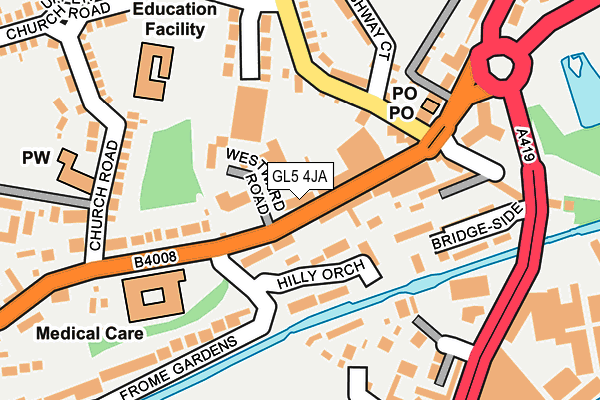 GL5 4JA map - OS OpenMap – Local (Ordnance Survey)