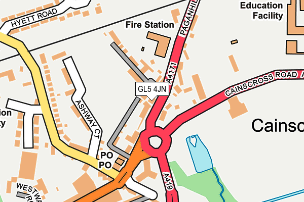 GL5 4JN map - OS OpenMap – Local (Ordnance Survey)