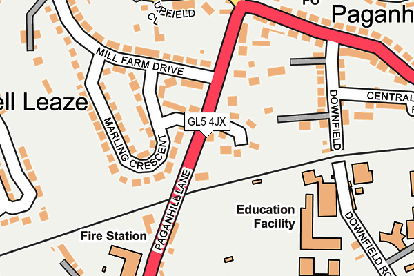 GL5 4JX map - OS OpenMap – Local (Ordnance Survey)