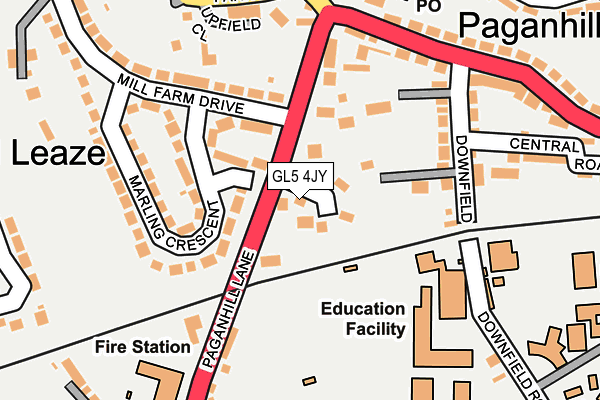 GL5 4JY map - OS OpenMap – Local (Ordnance Survey)