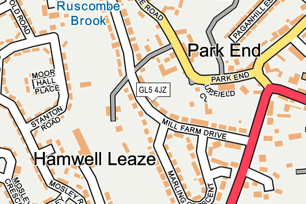 GL5 4JZ map - OS OpenMap – Local (Ordnance Survey)