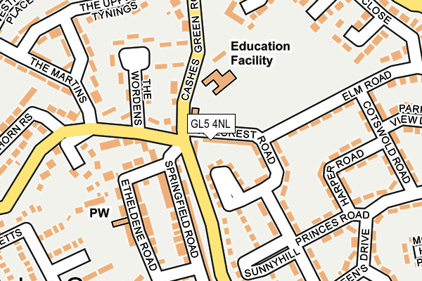 GL5 4NL map - OS OpenMap – Local (Ordnance Survey)