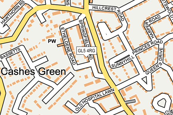 GL5 4RG map - OS OpenMap – Local (Ordnance Survey)