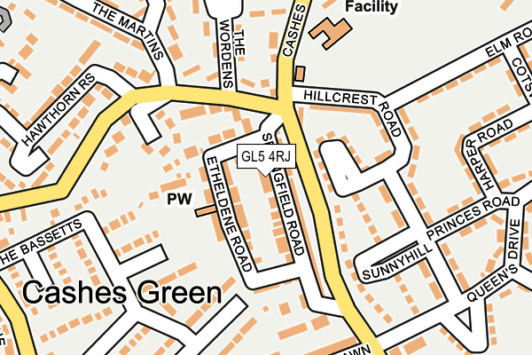 GL5 4RJ map - OS OpenMap – Local (Ordnance Survey)