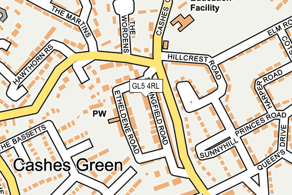 GL5 4RL map - OS OpenMap – Local (Ordnance Survey)