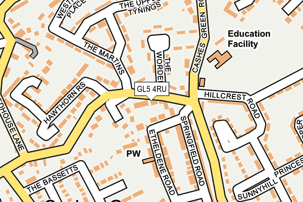 GL5 4RU map - OS OpenMap – Local (Ordnance Survey)