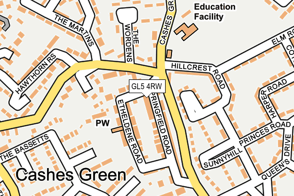 GL5 4RW map - OS OpenMap – Local (Ordnance Survey)