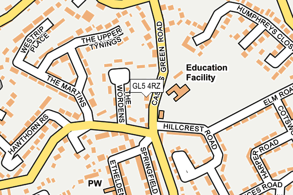 GL5 4RZ map - OS OpenMap – Local (Ordnance Survey)