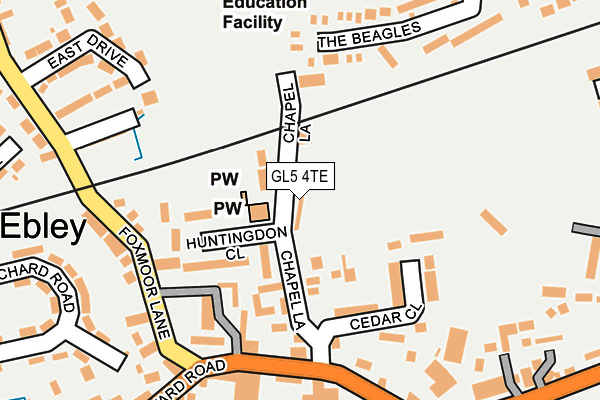 GL5 4TE map - OS OpenMap – Local (Ordnance Survey)