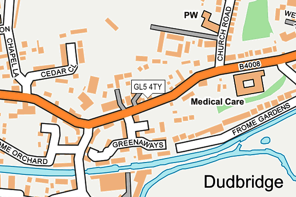 GL5 4TY map - OS OpenMap – Local (Ordnance Survey)