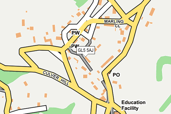 GL5 5AJ map - OS OpenMap – Local (Ordnance Survey)