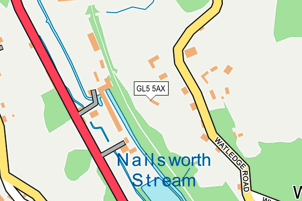 GL5 5AX map - OS OpenMap – Local (Ordnance Survey)