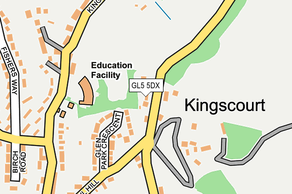 GL5 5DX map - OS OpenMap – Local (Ordnance Survey)