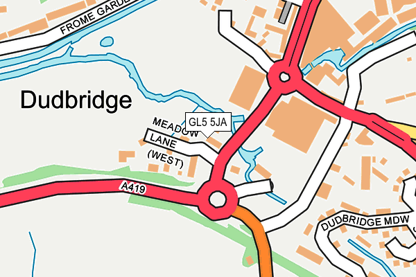 GL5 5JA map - OS OpenMap – Local (Ordnance Survey)