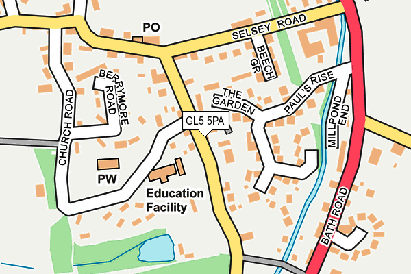 GL5 5PA map - OS OpenMap – Local (Ordnance Survey)