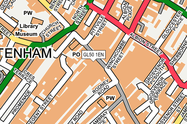 GL50 1EN map - OS OpenMap – Local (Ordnance Survey)