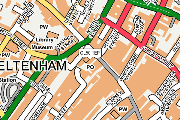 GL50 1EP map - OS OpenMap – Local (Ordnance Survey)