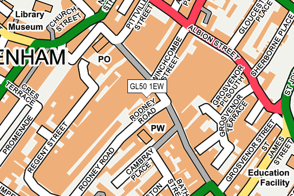 GL50 1EW map - OS OpenMap – Local (Ordnance Survey)