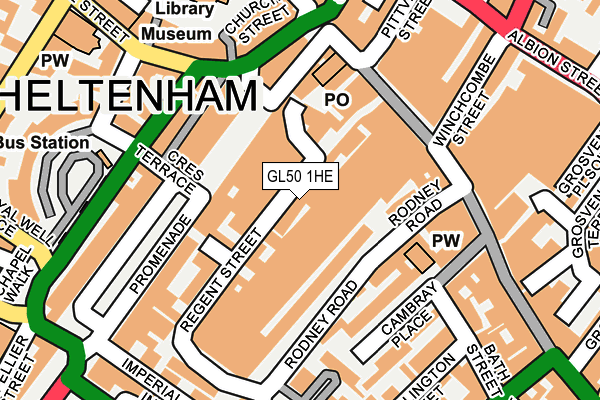GL50 1HE map - OS OpenMap – Local (Ordnance Survey)