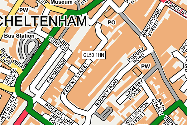 GL50 1HN map - OS OpenMap – Local (Ordnance Survey)