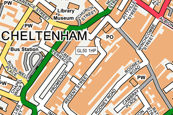 GL50 1HP map - OS OpenMap – Local (Ordnance Survey)