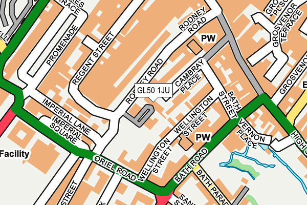 GL50 1JU map - OS OpenMap – Local (Ordnance Survey)