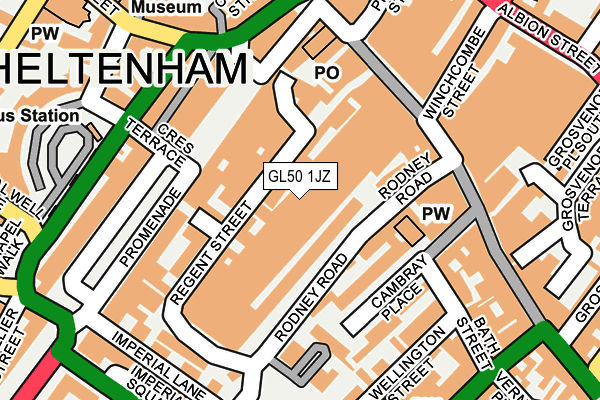 GL50 1JZ map - OS OpenMap – Local (Ordnance Survey)