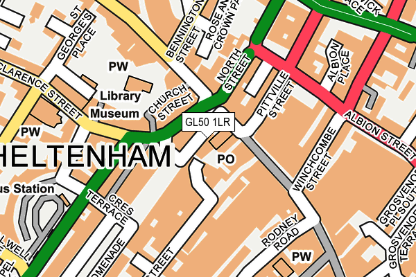 GL50 1LR map - OS OpenMap – Local (Ordnance Survey)