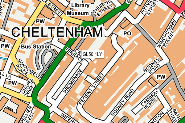 GL50 1LY map - OS OpenMap – Local (Ordnance Survey)