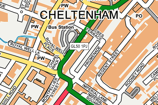 GL50 1PJ map - OS OpenMap – Local (Ordnance Survey)