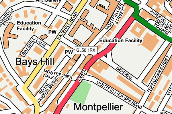 GL50 1RX map - OS OpenMap – Local (Ordnance Survey)
