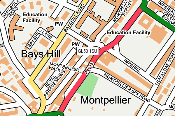 GL50 1SU map - OS OpenMap – Local (Ordnance Survey)