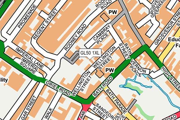 GL50 1XL map - OS OpenMap – Local (Ordnance Survey)
