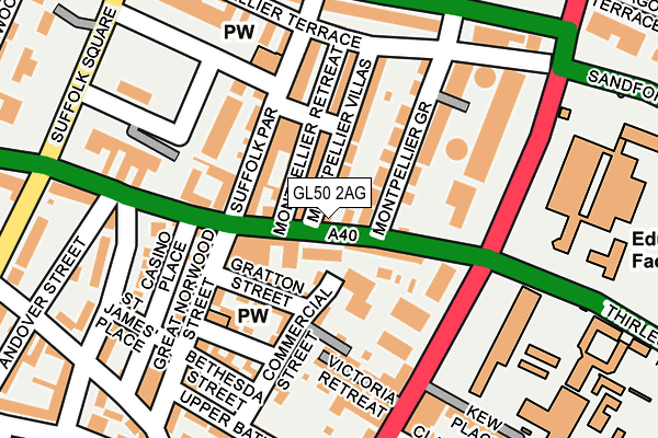 GL50 2AG map - OS OpenMap – Local (Ordnance Survey)