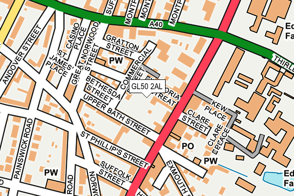 GL50 2AL map - OS OpenMap – Local (Ordnance Survey)