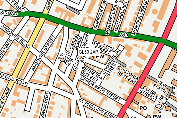 GL50 2AP map - OS OpenMap – Local (Ordnance Survey)