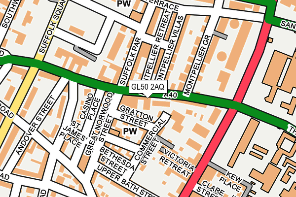 GL50 2AQ map - OS OpenMap – Local (Ordnance Survey)